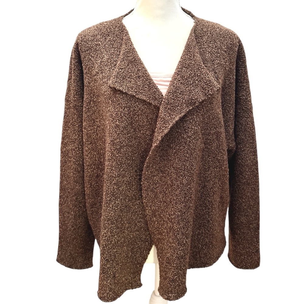 Eskandar Neiman Marcus Rich Brown Knit Cardigan, one size